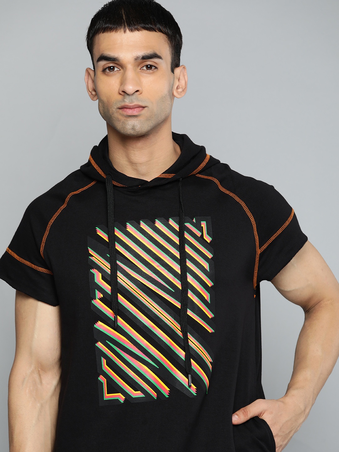 

HRX By Hrithik Roshan Lifestyle Men Jet Black Bio-Wash Typography Sweatshirts