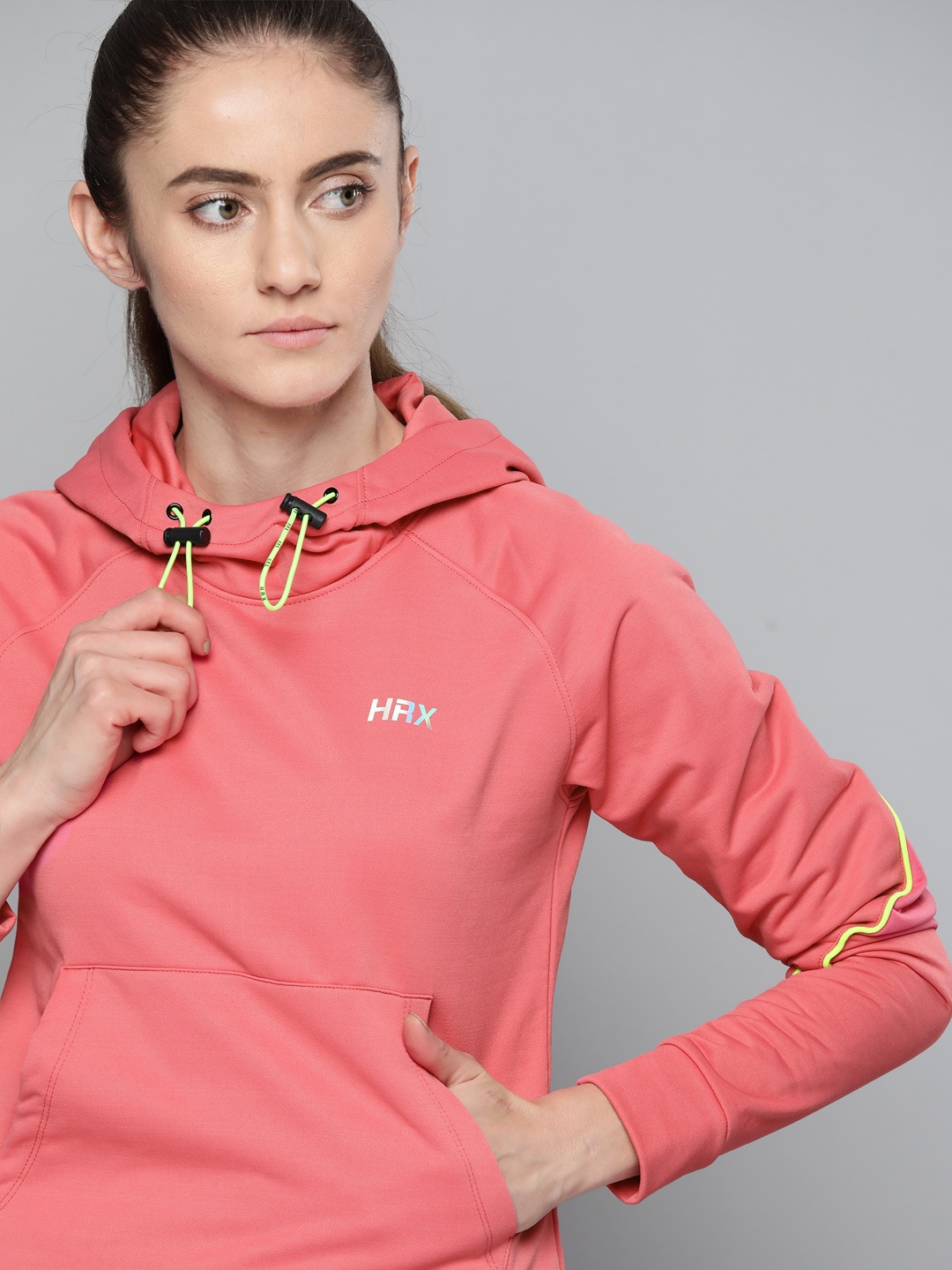

HRX By Hrithik Roshan Training Women Desert Rose Rapid-Dry Solid Sweatshirts, Pink