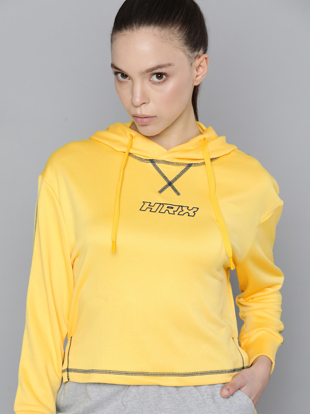 

HRX By Hrithik Roshan Lifestyle Rapid-Dry Sweatshirt, Yellow