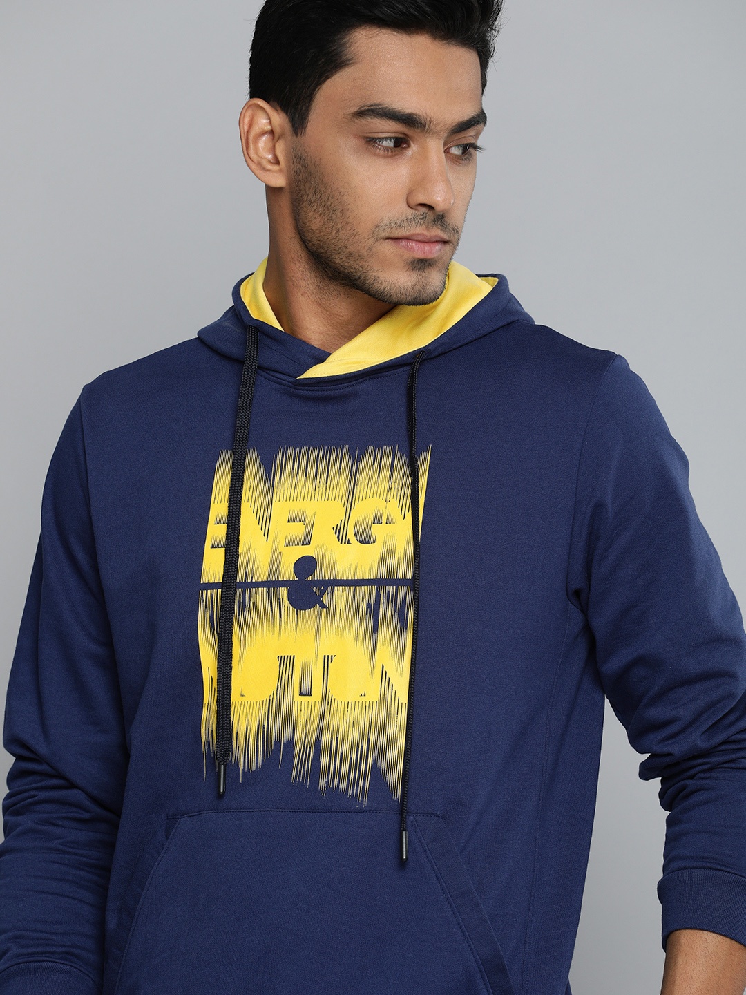 

HRX By Hrithik Roshan Lifestyle Men Blue Bio-Wash Typography Sweatshirt