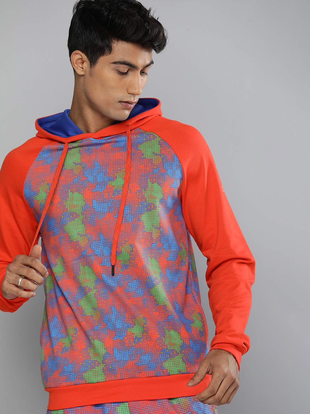 

HRX By Hrithik Roshan Lifestyle Men Orange Bio-Wash Printed Sweatshirts