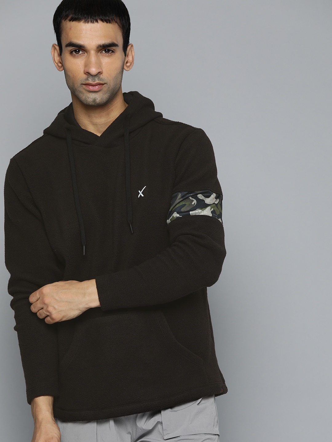 

HRX By Hrithik Roshan Outdoor Men Jet Black Rapid-Dry Camouflage Sweatshirts