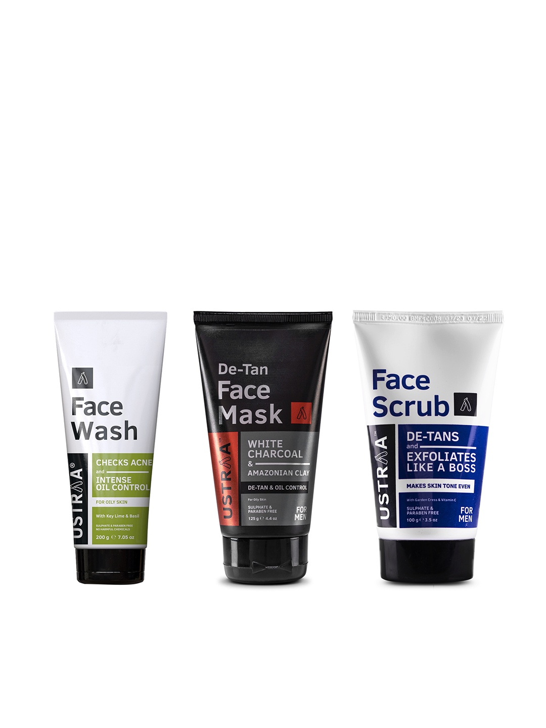 

Ustraa Men Set of Face Wash, Scrub & Mask, Green