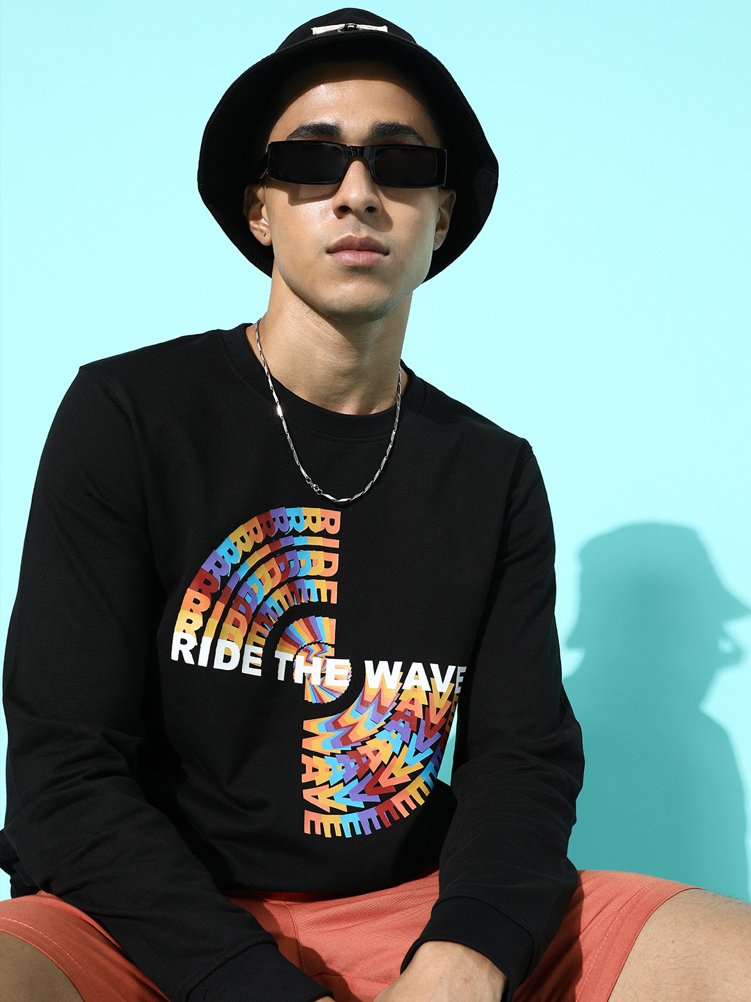 

HRX by Hrithik Roshan Men Black Printed Graphic Sweatshirt