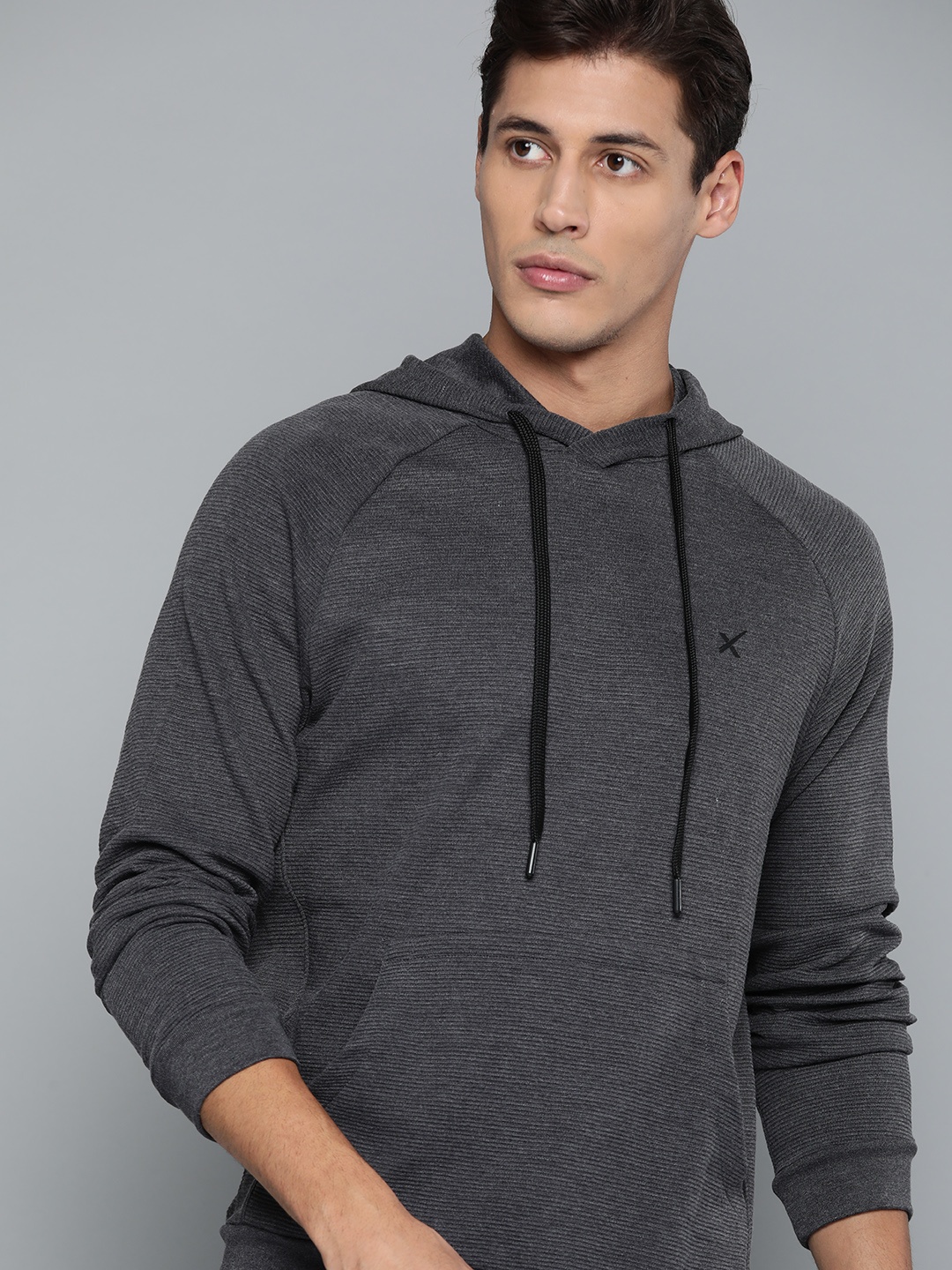 

HRX By Hrithik Roshan Lifestyle Men Anthra Melange Sweatshirts, Champagne