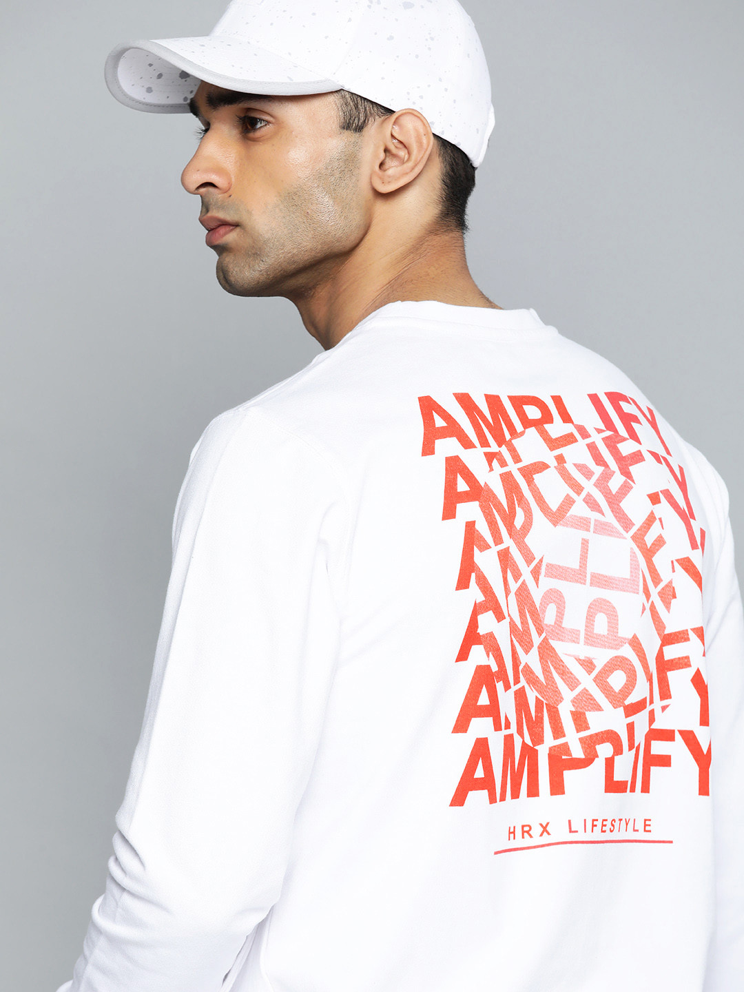 

HRX By Hrithik Roshan Lifestyle Men Optic White Bio-Wash Typography Sweatshirts