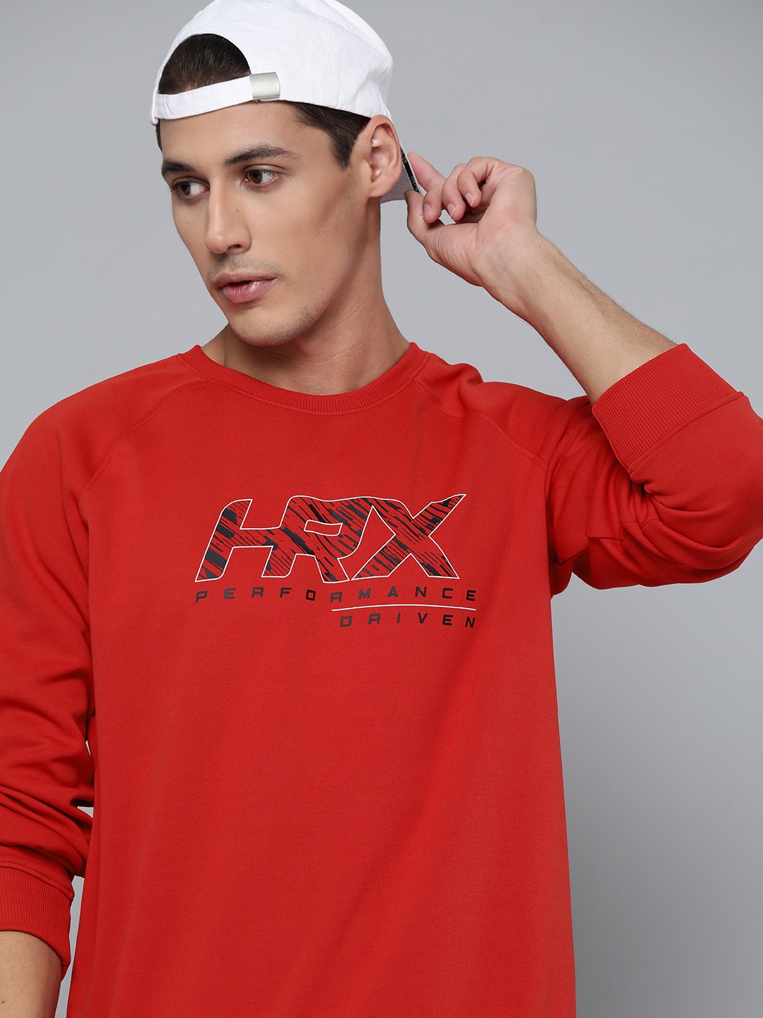 

HRX By Hrithik Roshan Training Men Artisanal Red Rapid-Dry Sweatshirt