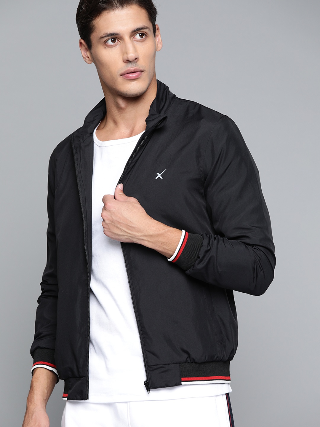 

HRX By Hrithik Roshan Lifestyle Men Jet Black Solid Jackets