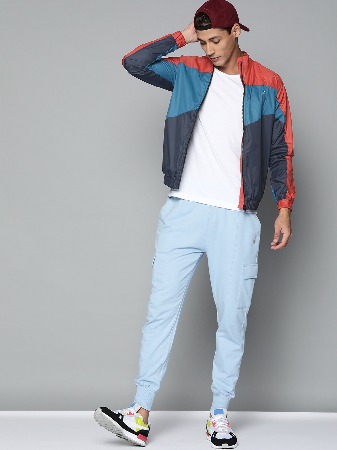 

HRX By Hrithik Roshan Lifestyle Men Oxy Fire Colourblock Jacket, Red