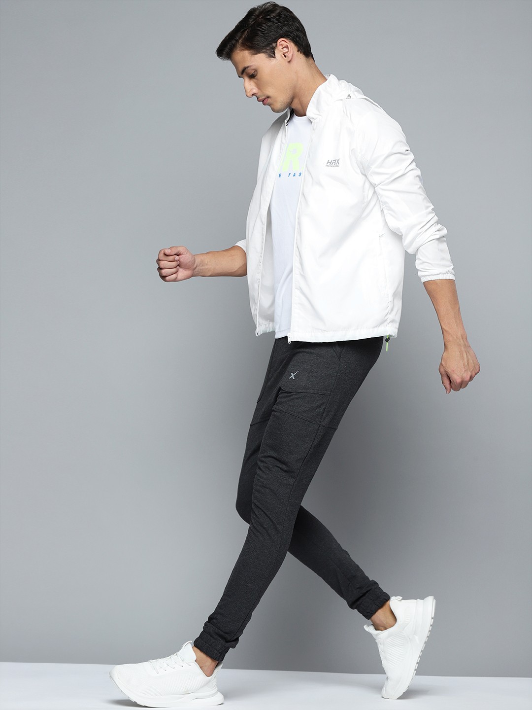 

HRX By Hrithik Roshan Running Men White Rapid-Dry Solid Jacket