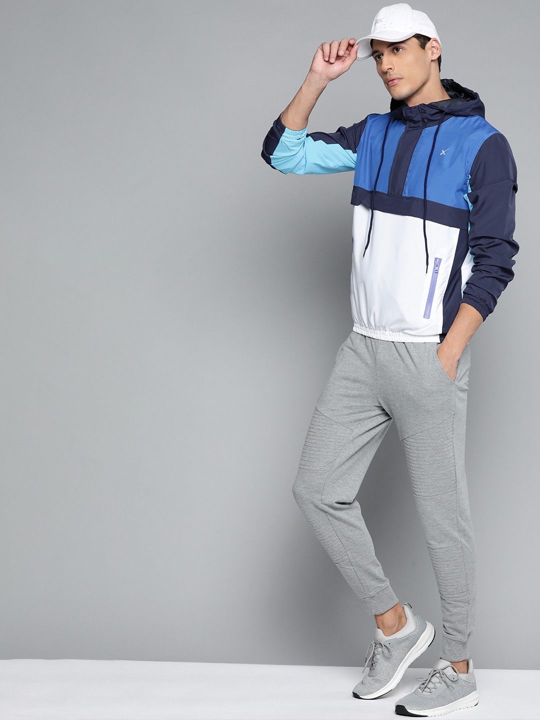 

HRX by Hrithik Roshan Lifestyle Men Medieval Blue Rapid-Dry Colourblock Jackets