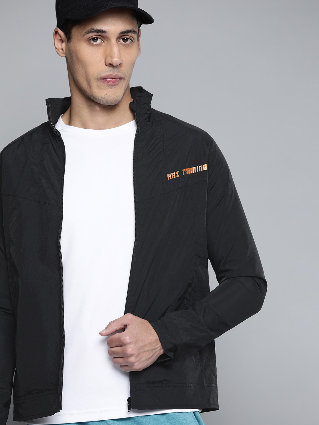 

HRX By Hrithik Roshan Training Men Black Rapid-Dry Solid Jackets