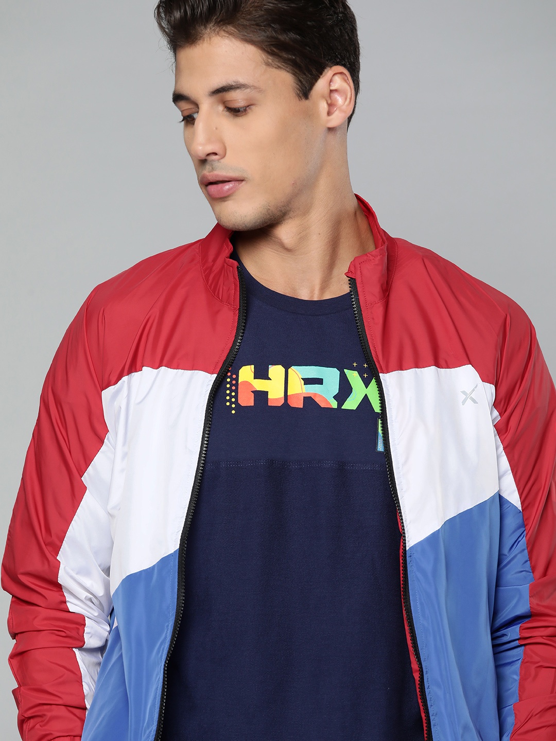 

HRX By Hrithik Roshan Lifestyle Men High Risk Red Colourblock Jacket