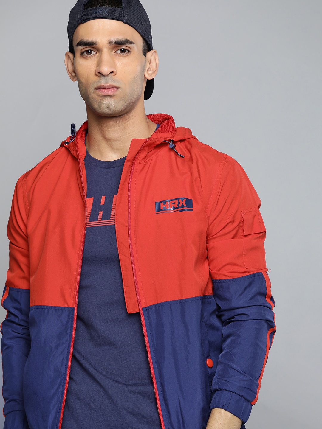 

HRX By Hrithik Roshan Lifestyle Men High risk red Rapid-Dry Solid Jackets, Rust