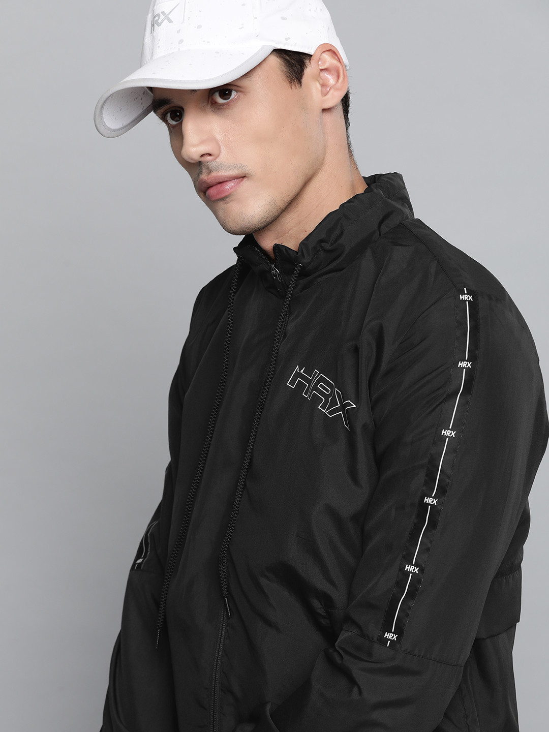 

HRX By Hrithik Roshan Lifestyle Men Jet Black Rapid-Dry Solid Jackets