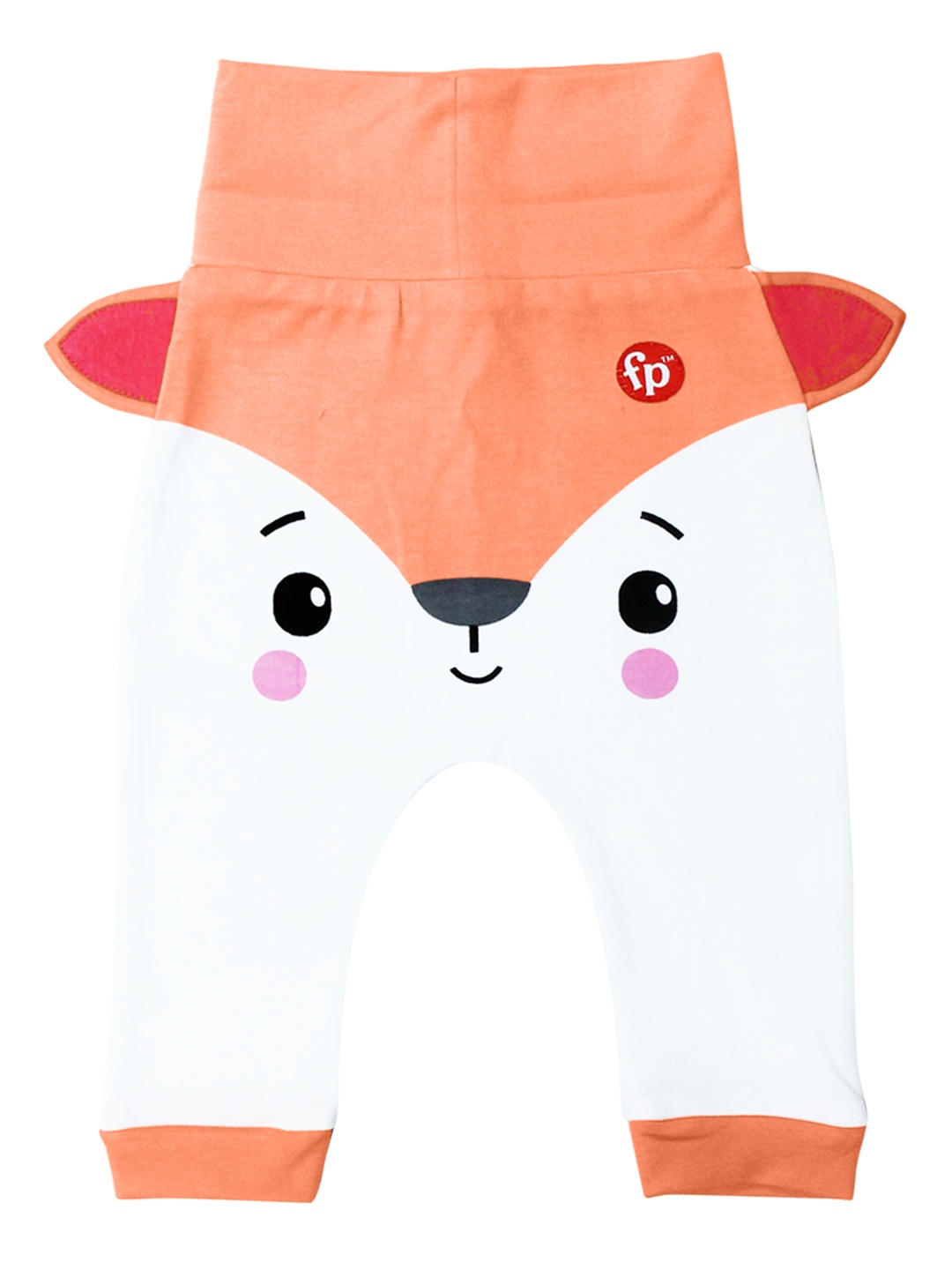 

Fisher Price X Moms Love Infant Girls White & Orange Printed Lounge Pants