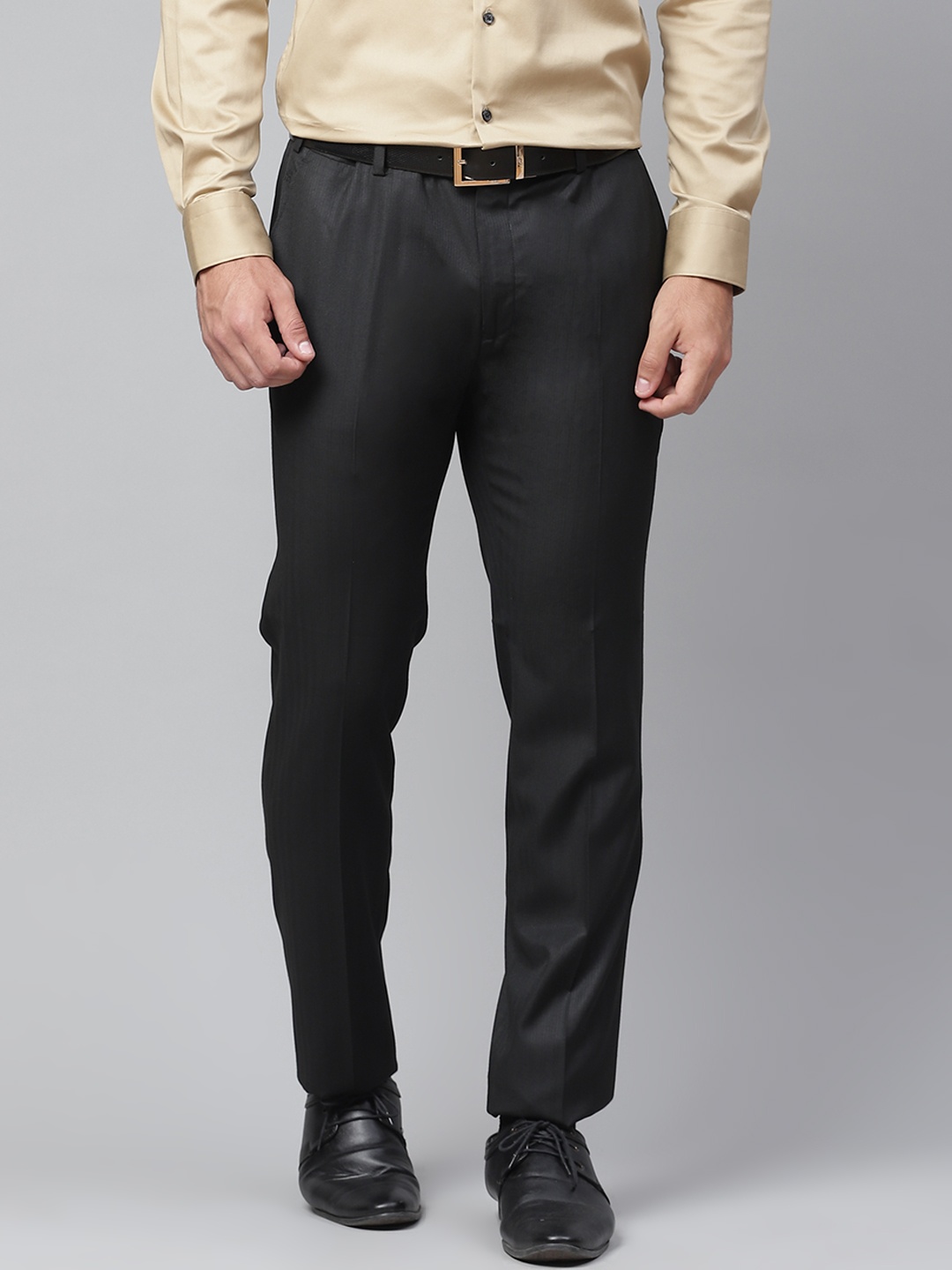 

Raymond Men Black Slim Fit Formal Trousers