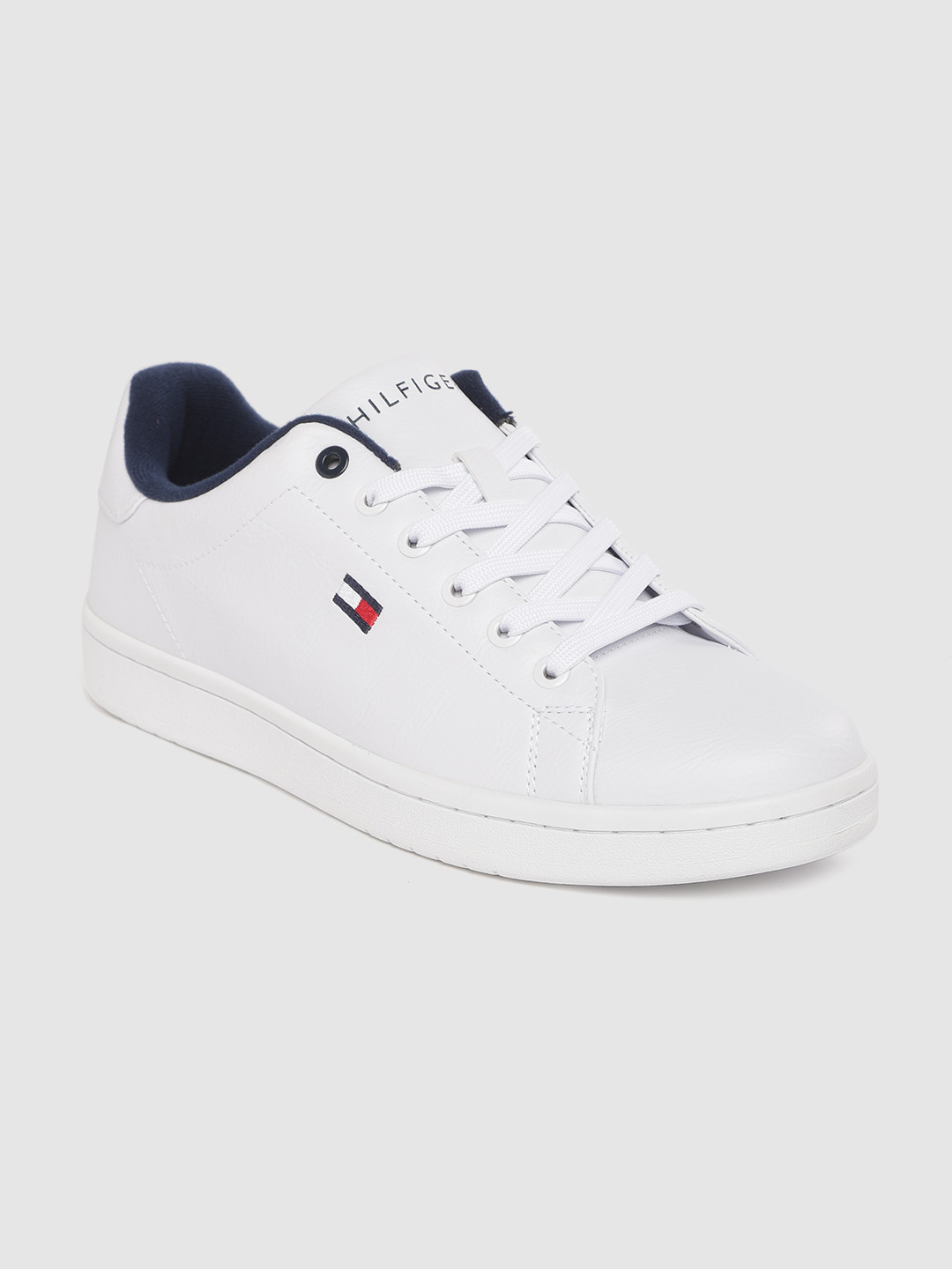 

Tommy Hilfiger Men White Solid Sneakers