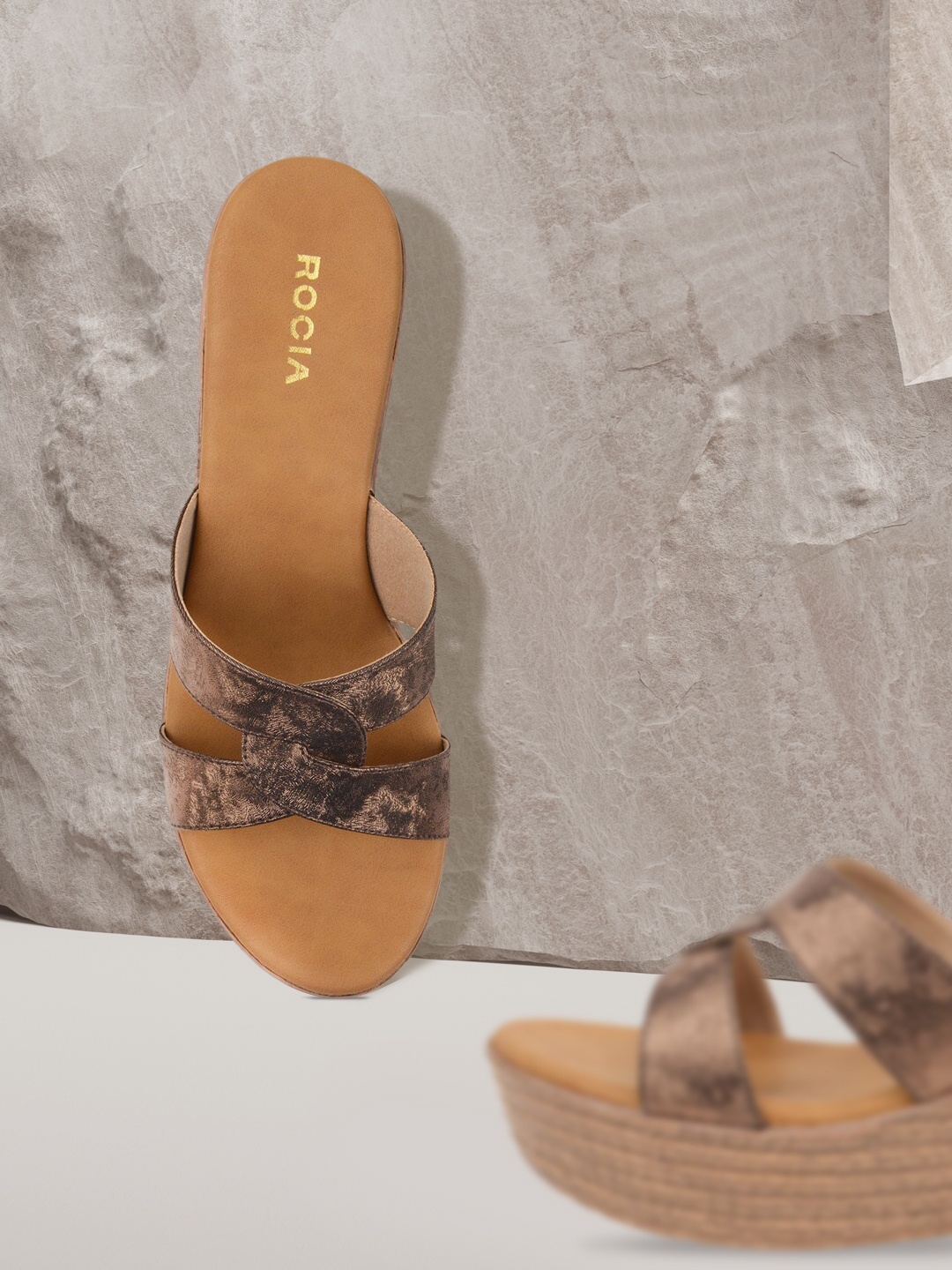 

Rocia Women Brown Textured Sandals