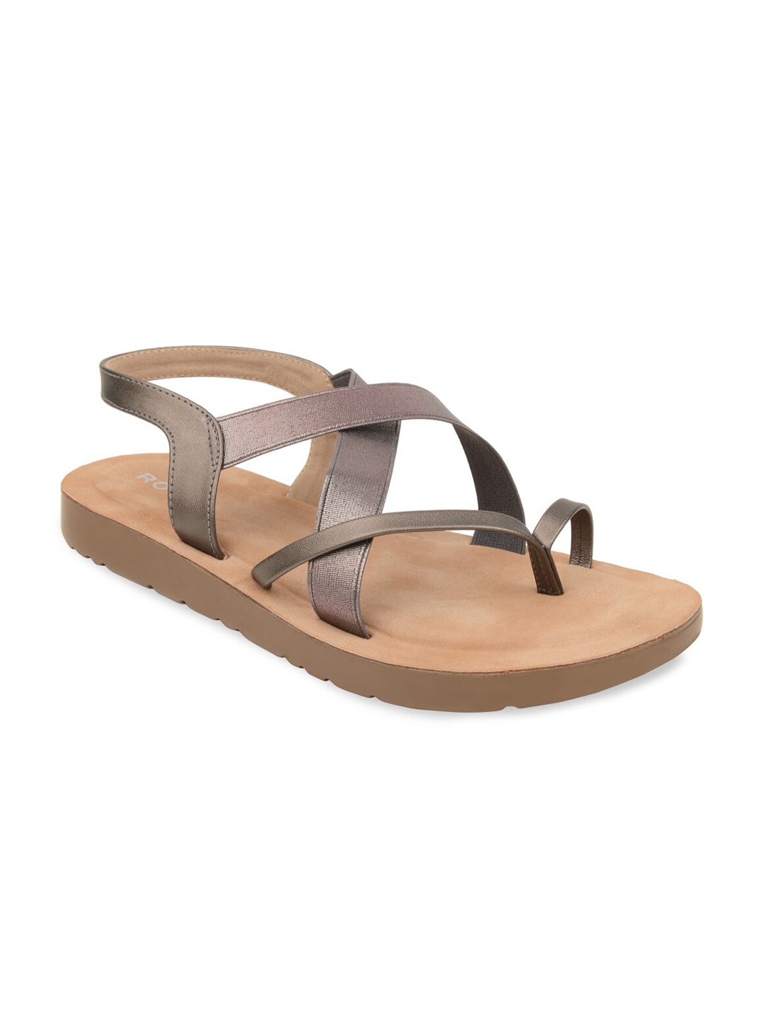 

Rocia Women Gunmetal-Toned Flats One Toe Flats, Metallic