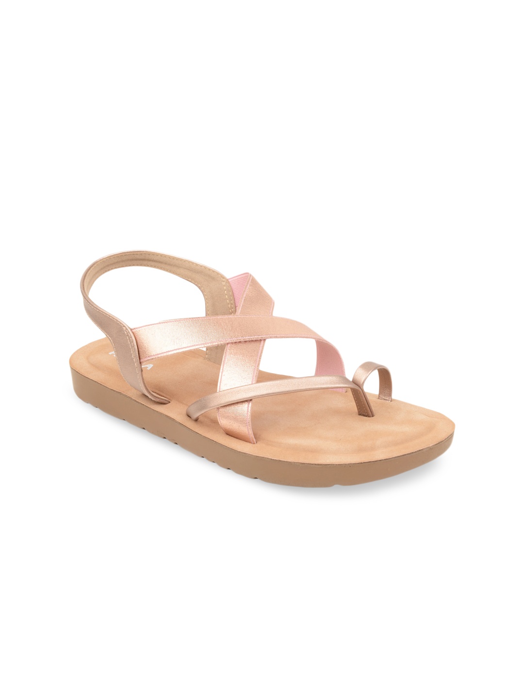 

Rocia Women Rose Gold Solid T-Strap Flats