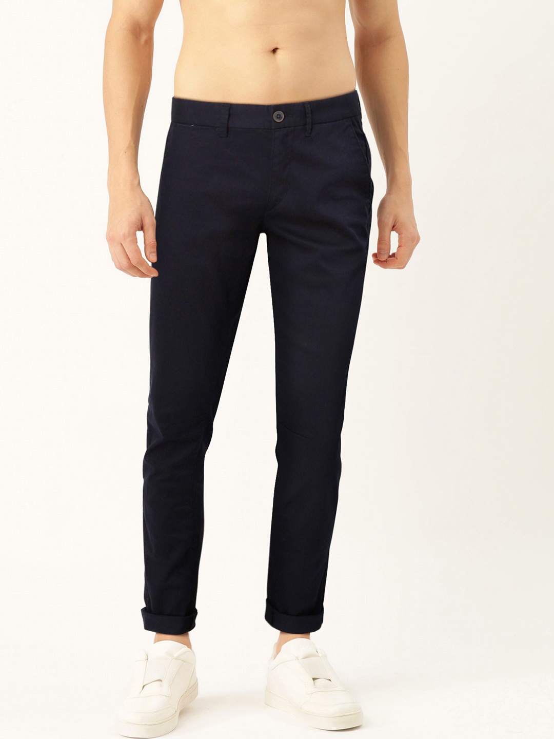 

Flying Machine Men Navy Blue Trousers