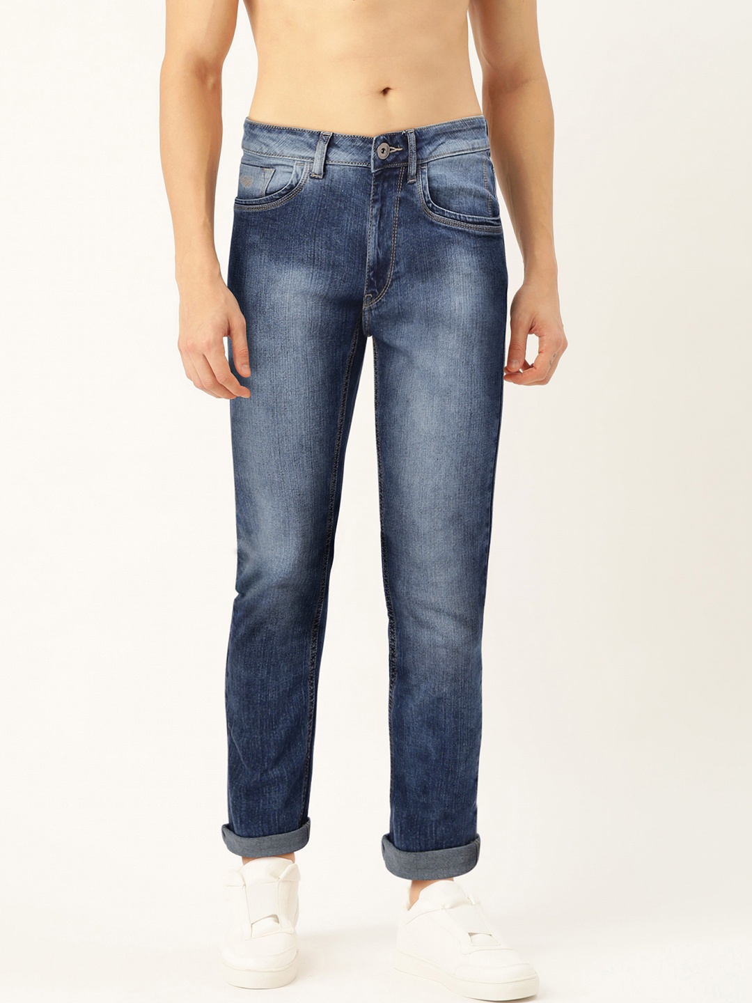 

Flying Machine Men Blue Jackson Skinny Fit Low-Rise Heavy Fade Stretchable Jeans
