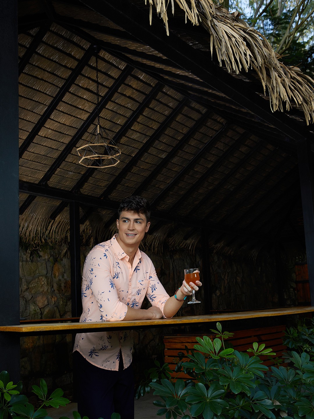

SPYKAR Men Peach-Coloured Slim Fit Printed Casual Shirt