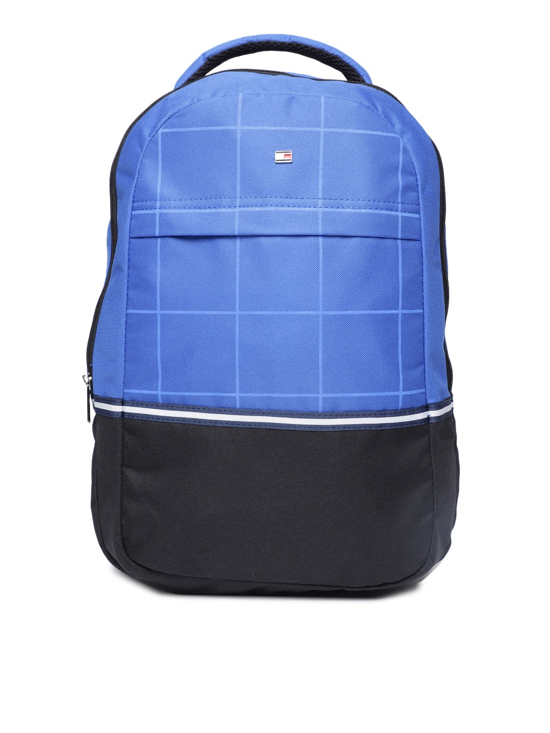 

Tommy Hilfiger Unisex Blue & Black Colourblocked Backpack