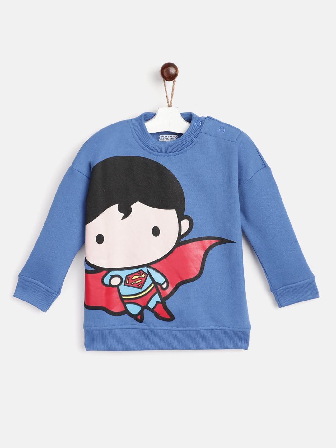 

YK Justice League Infant Boys Blue & Red Baby Superman Printed Sweatshirt