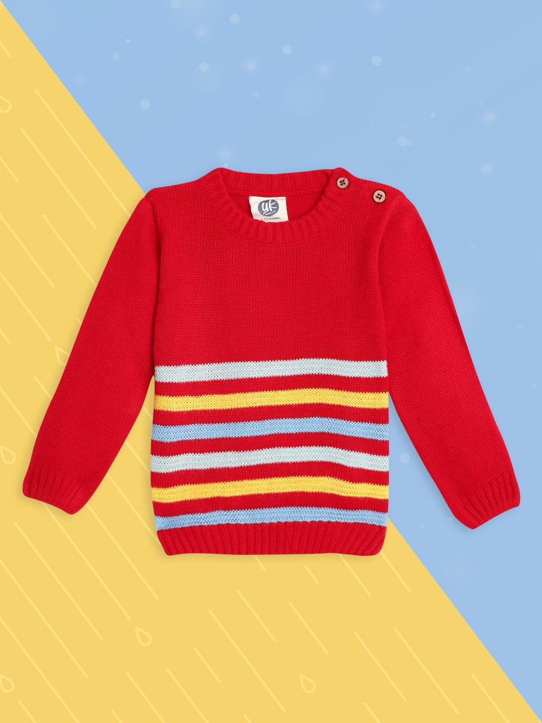 

YK Boys Red & Blue Striped Pullover
