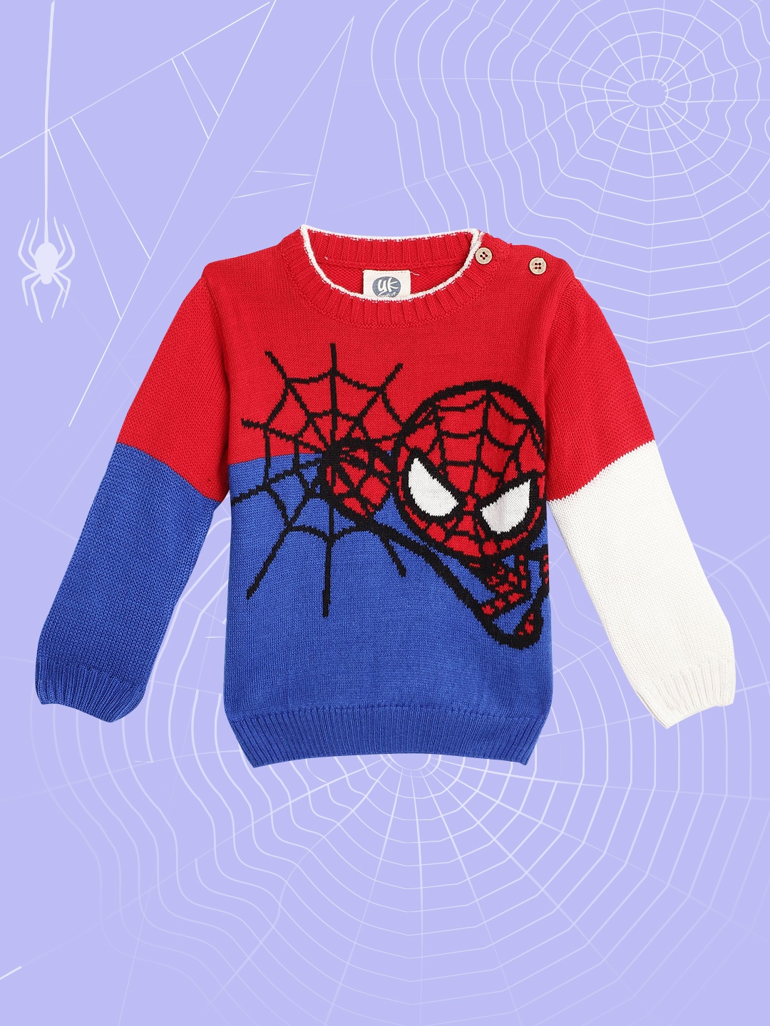 

YK Marvel Infant Boys Red & Blue Spider-Man Print Pullover