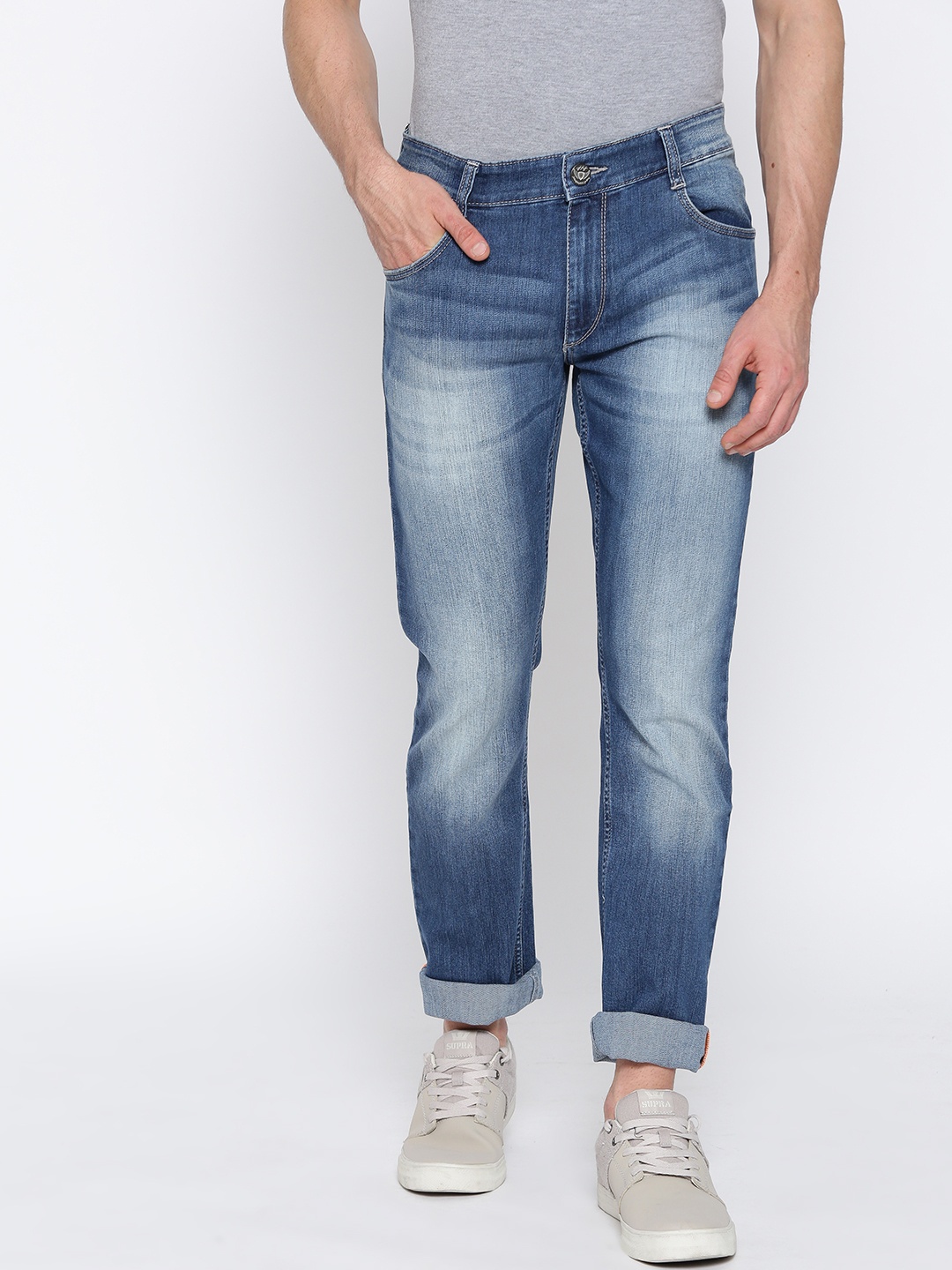 

John Players Blue Slim Fit Low-Rise Jeans