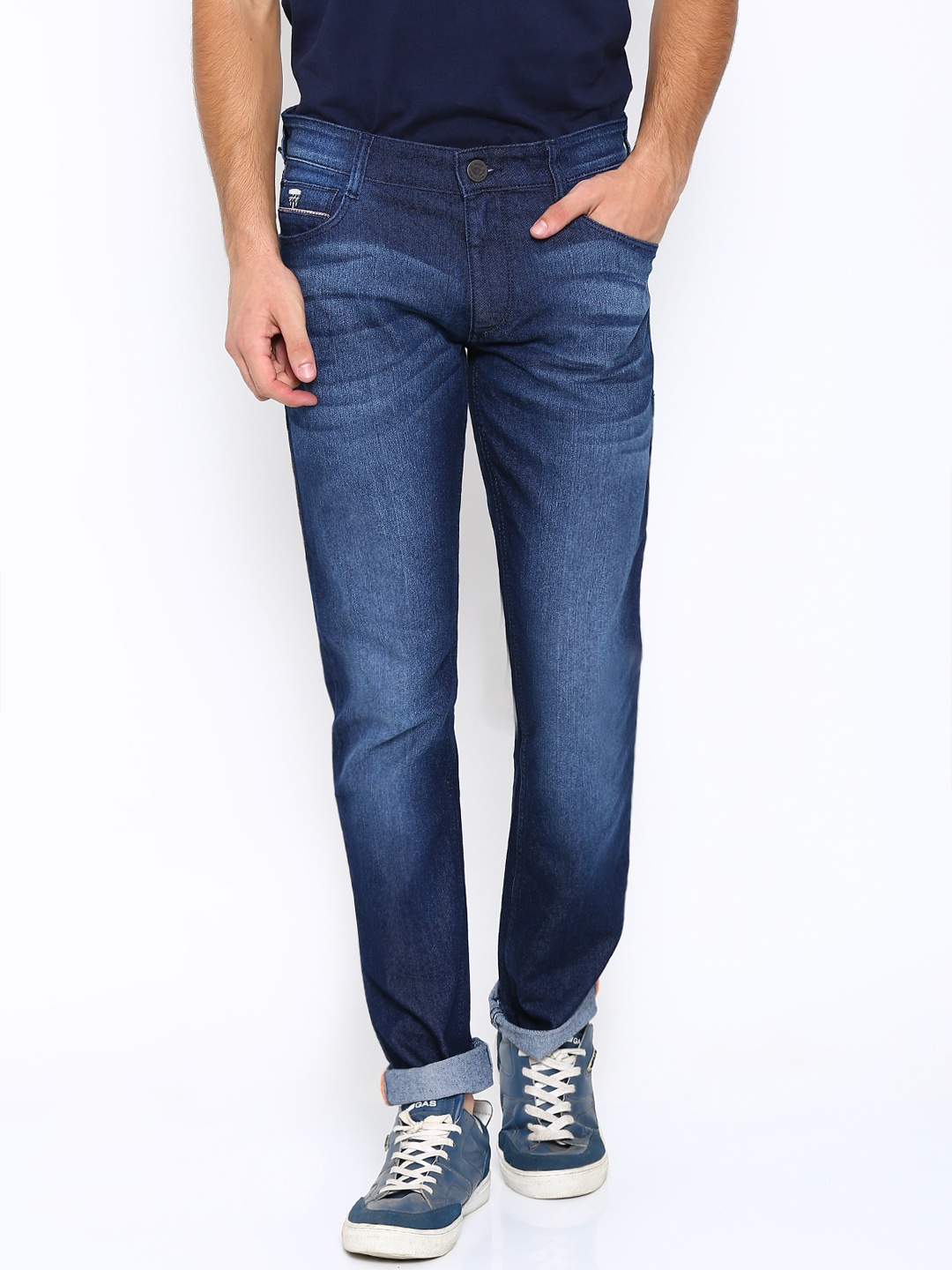 

John Players Blue Slim Fit Low-Rise Jeans