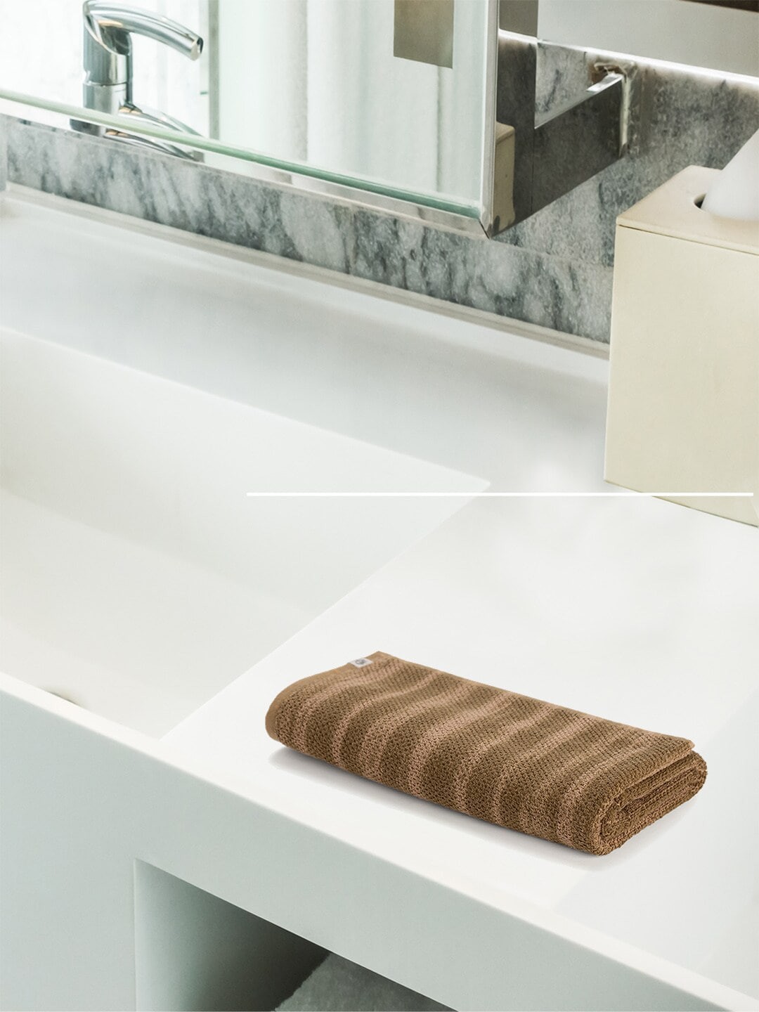 

Himeya Olive Brown Striped 500 GSM Cotton Bath Towel