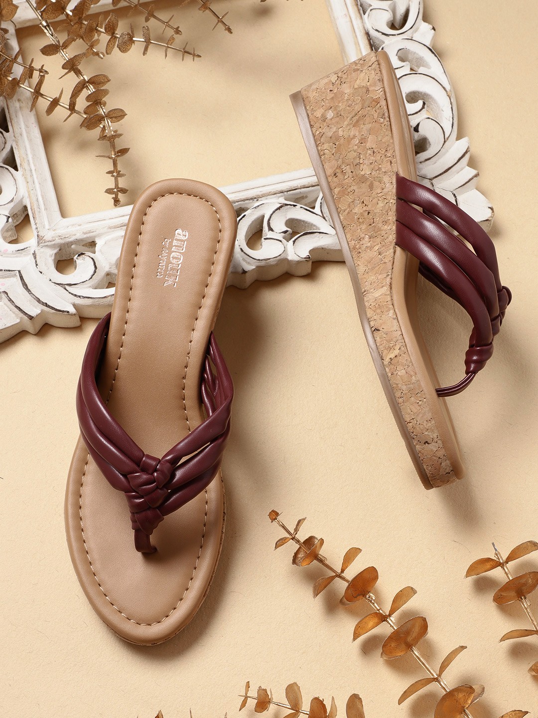 

Anouk Women Burgundy Solid Wedges