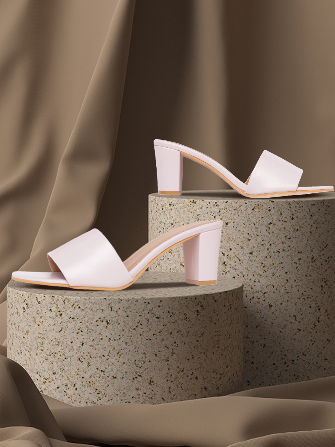 

Mast & Harbour Lavender Solid Block Heels