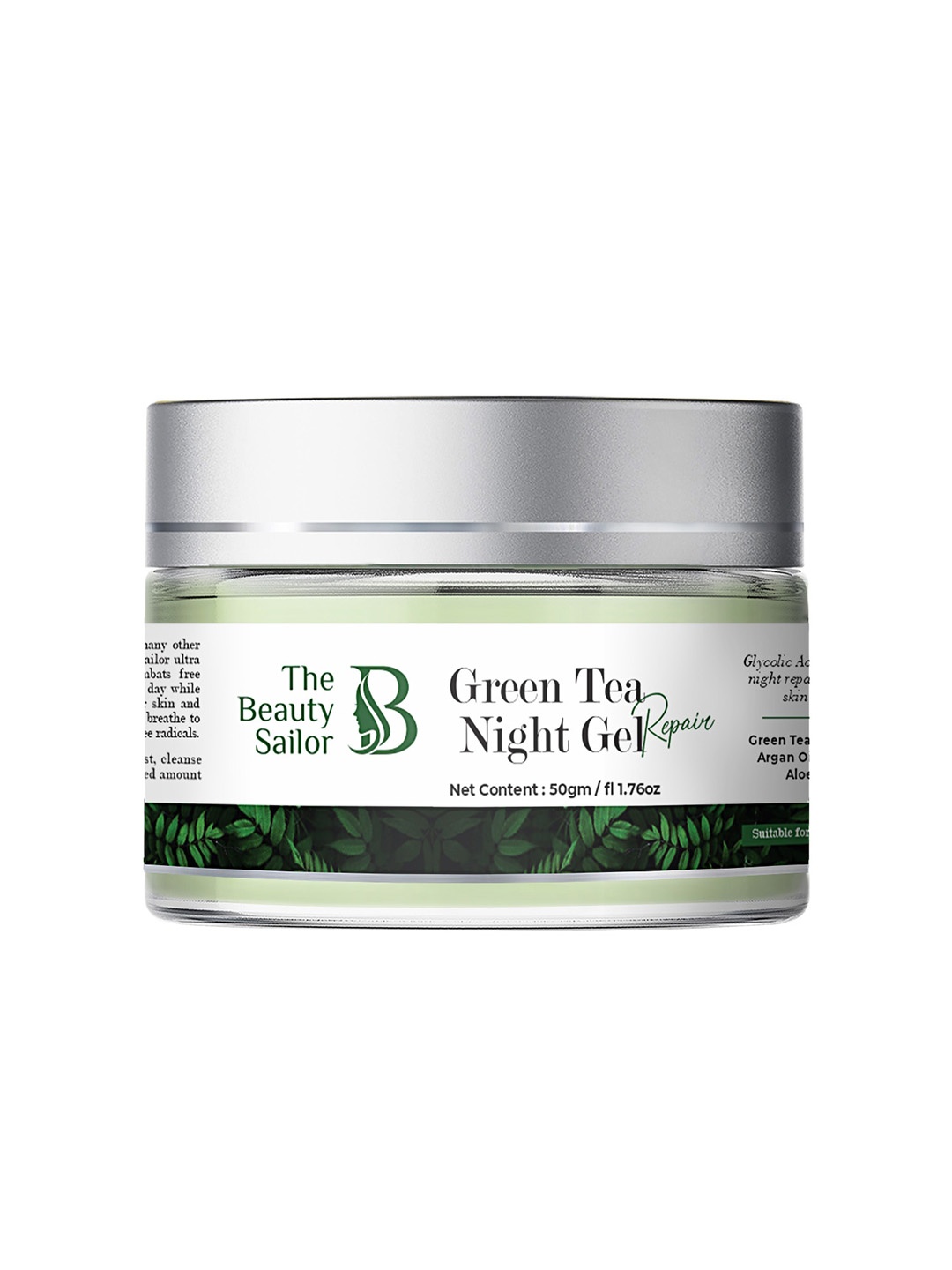 

The Beauty Sailor Green Tea Night Gel Cream - 50 gm, White