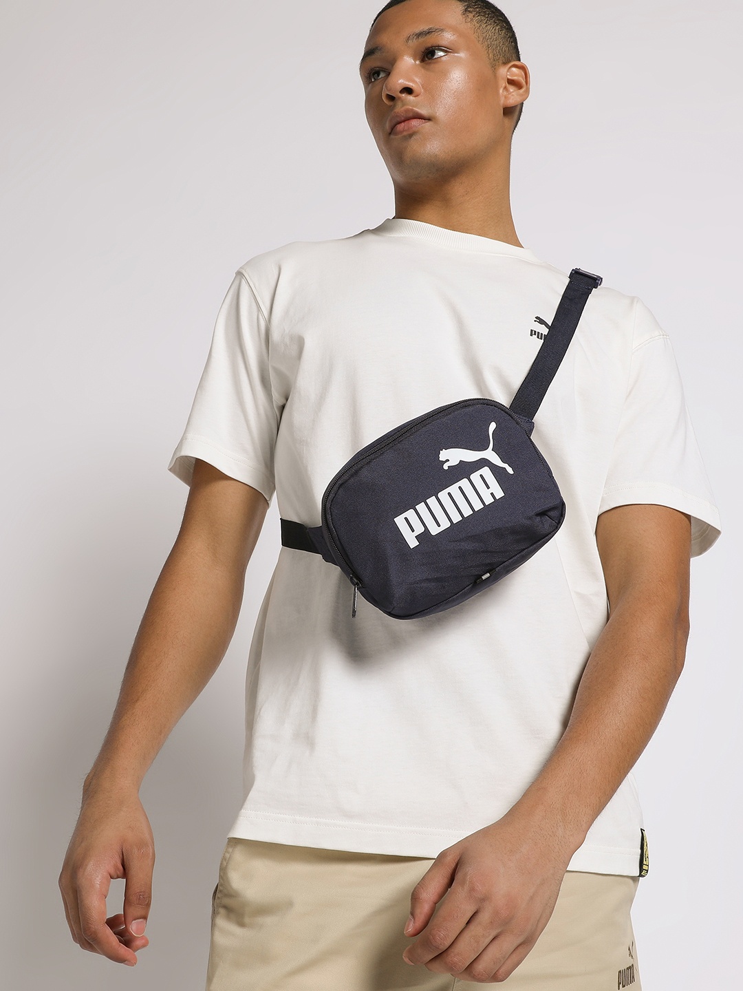 Puma PUMA Unisex Navy Blue Brand Logo Print Phase Fanny Pack