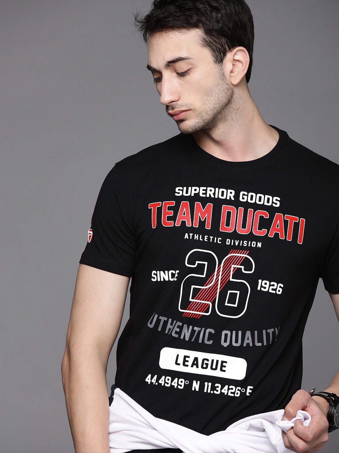 

Ducati Men Black Typography Printed T-shirt