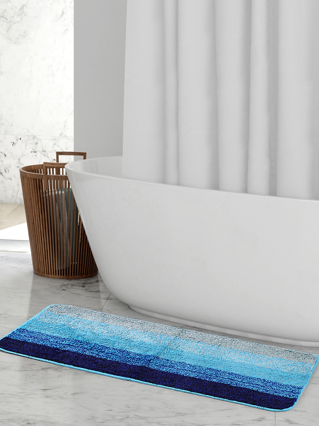 

Saral Home Blue Gradient Striped Floor Runner
