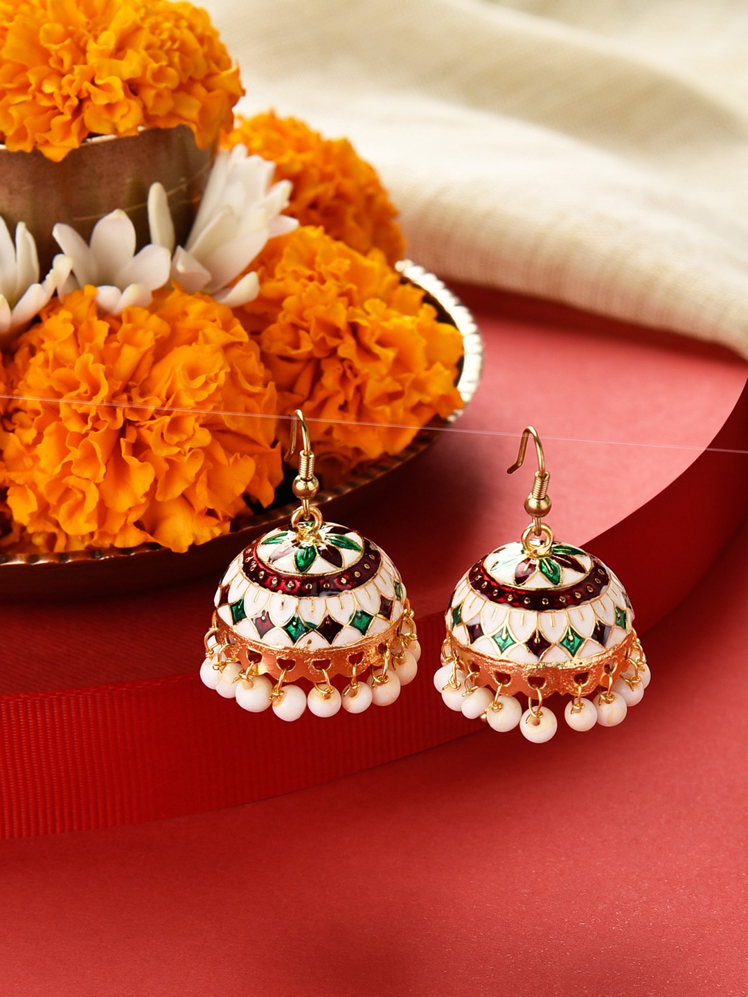 

Fida Gold-Toned Contemporary Jhumkas