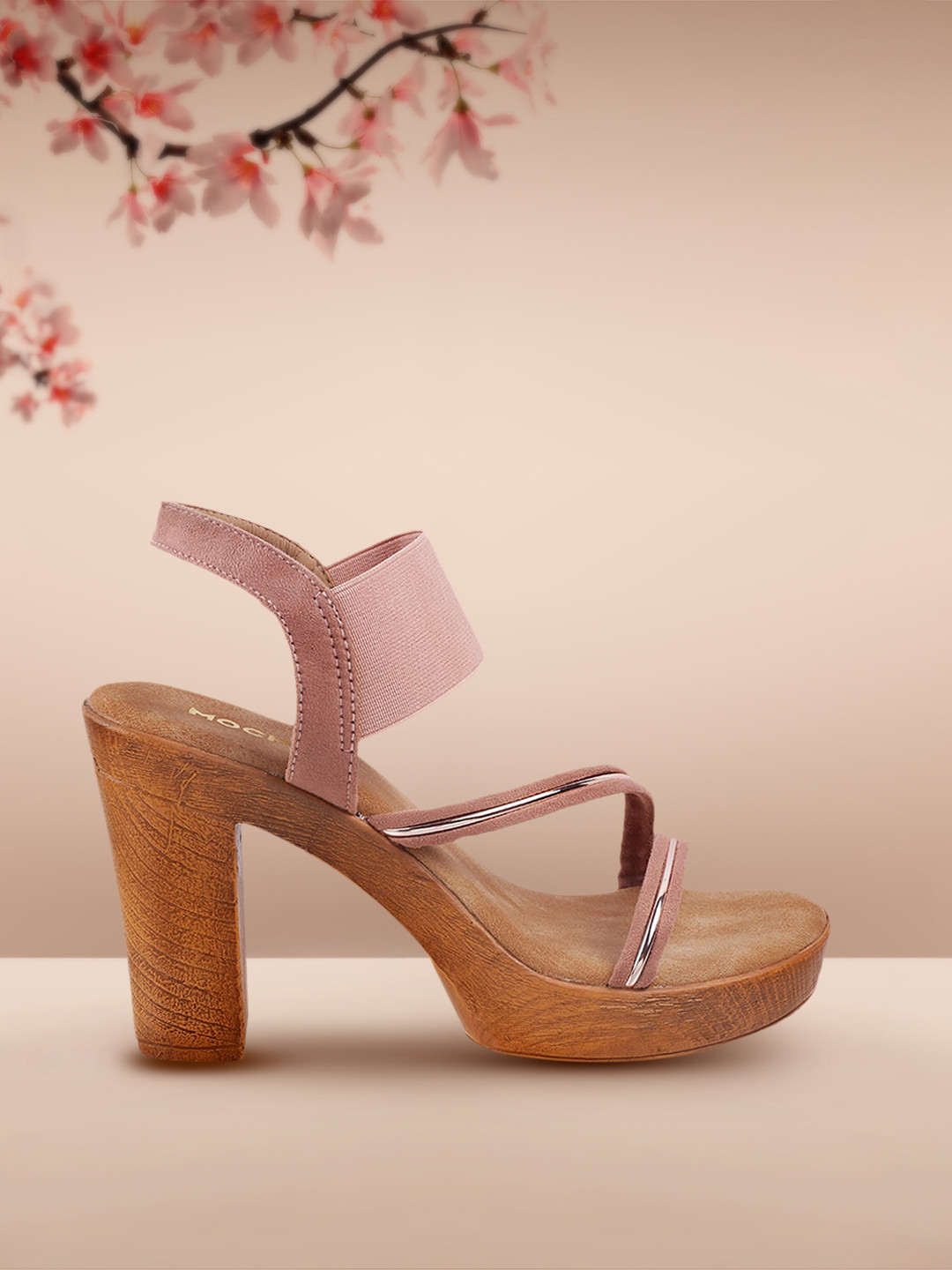 

Mochi Women Pink Solid Sandals