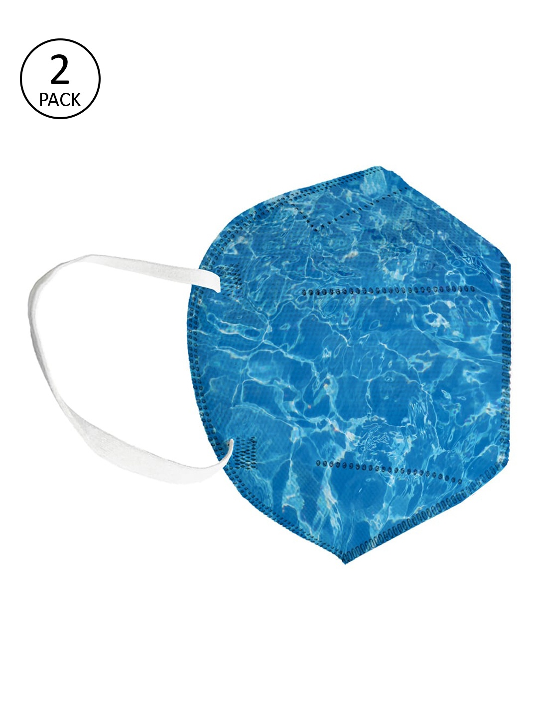 

Status Pack Of 2 Blue & White Printed 4-Ply Protective Outdoor N95 Masks