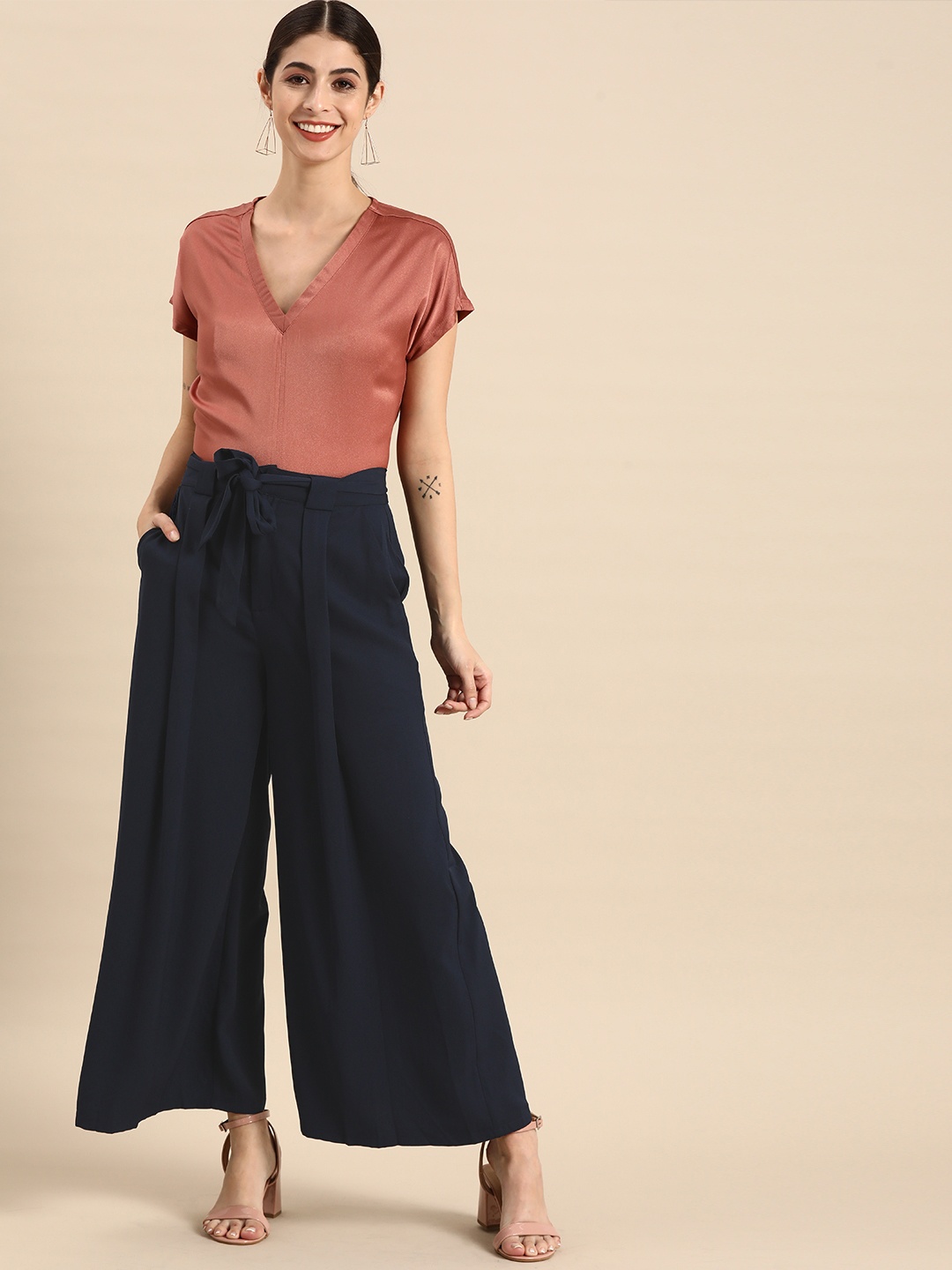 

all about you Women Blue Solid Palazzos