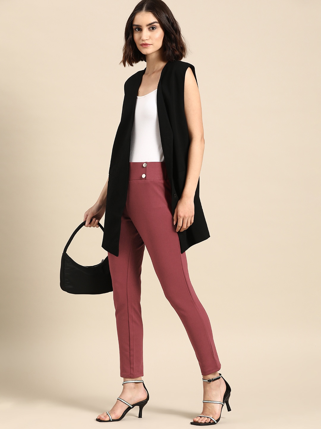 

all about you Women Maroon Regular Fit Jeggings