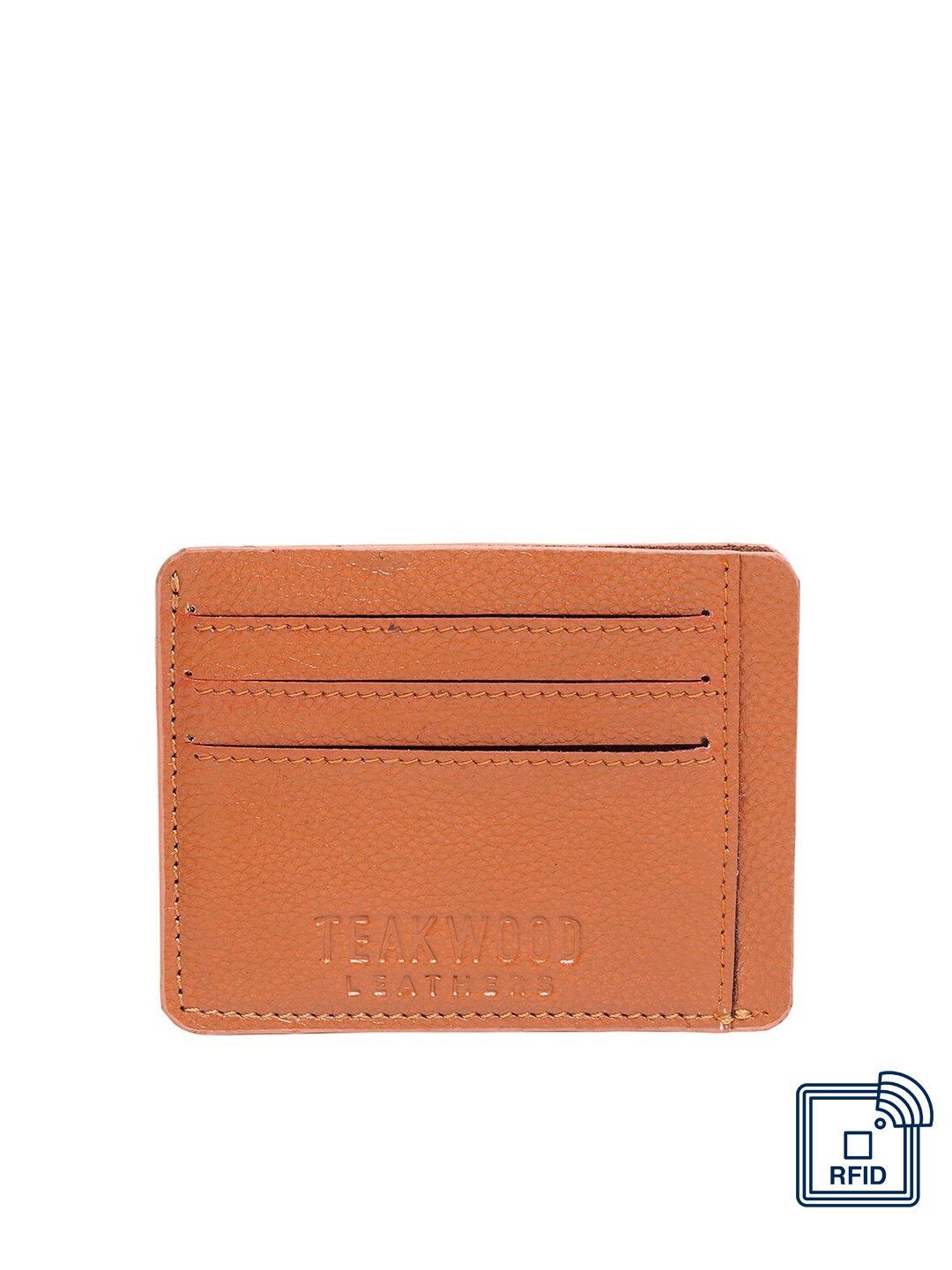

Teakwood Leathers Men Tan Textured Card Holder