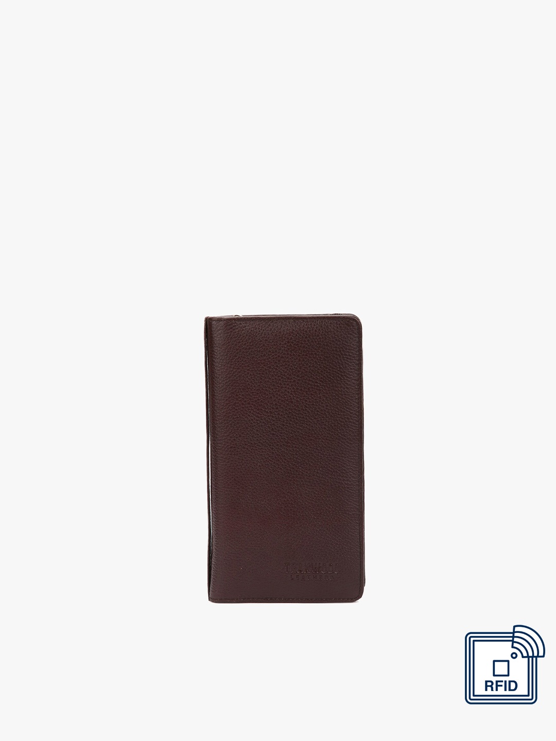 

Teakwood Leathers Men Brown Solid Zip Around Wallet