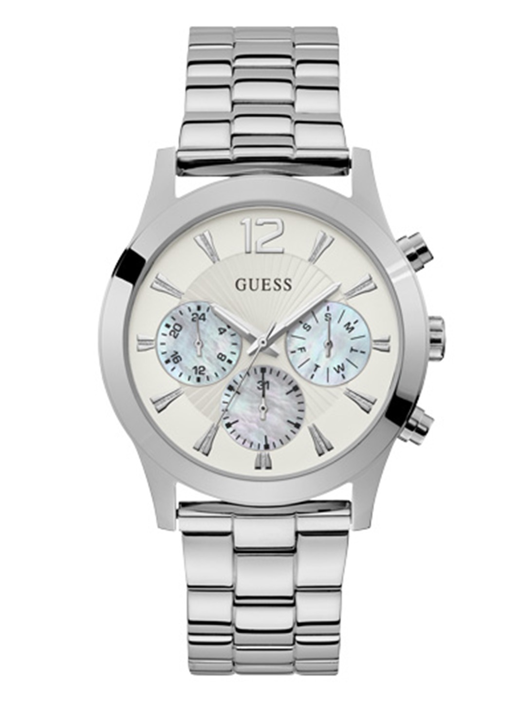 

GUESS Women Off-White Analogue Watch W1295L1