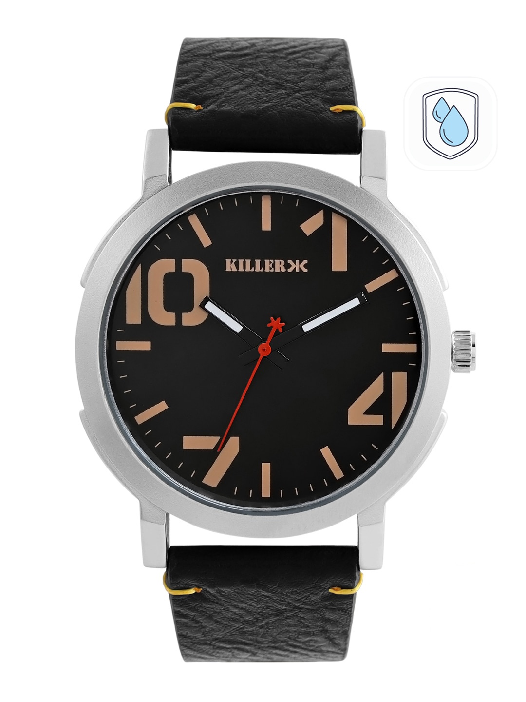 

Killer Men Black Solid Analogue Watch KL-17B